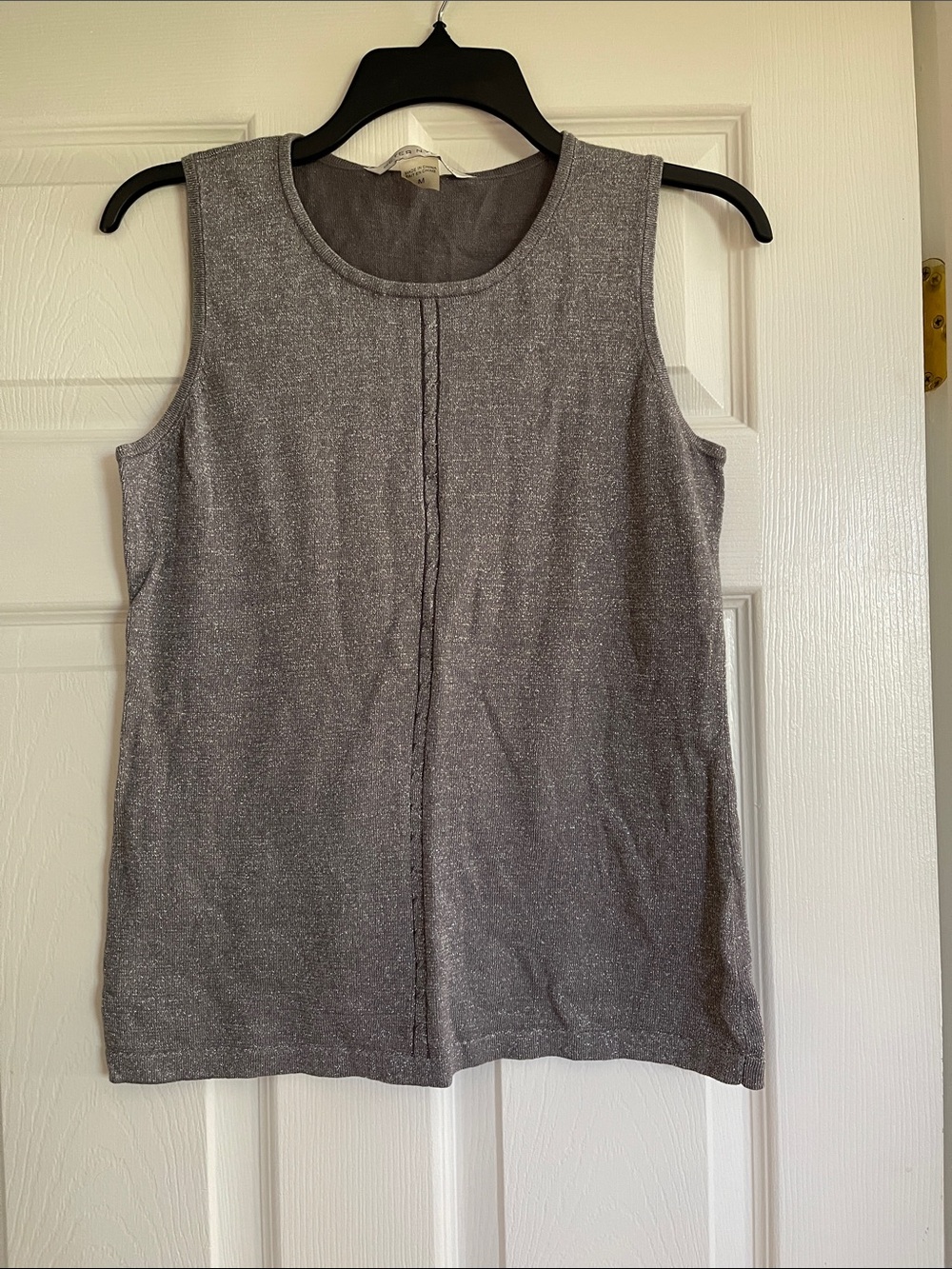 Peter Nygard Silver Shimmer Tank Top